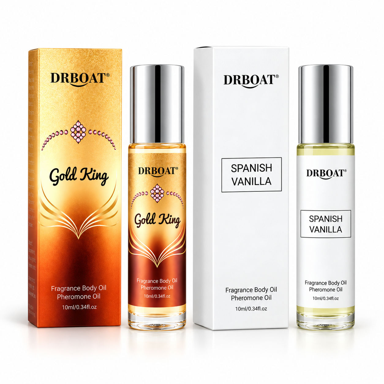 Perfume Alcohol Fragrance - ชุดน้ำหอมโรลออนสำหรับผู้ชาย Duo กลิ่นวอร์ม กัวร์มองด์ แอมเบอร์ วานิลลา