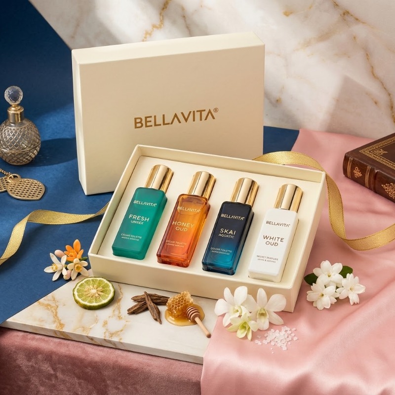 The Collection Perfume Fragrance - ชุดของขวัญน้ำหอมยูนิเซ็กซ์ 20 มล. x4 น้ำหอมกลิ่นติดทนนาน คอลเลกชันน้ำหอมหรูหรา